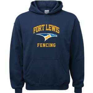  Fort Lewis College Skyhawks Navy Youth Fencing Arch Hooded 