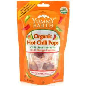 Yummy Earth Organic Lollipops Hot Chili 3 oz. bags (appoximately 15 