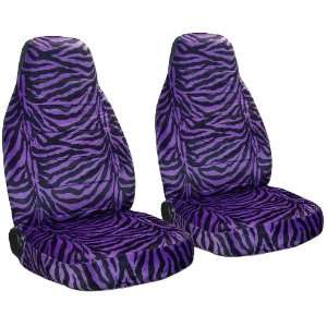 Purple and black Zebra seat covers. 40/20/40 seat covers for a Ford F 