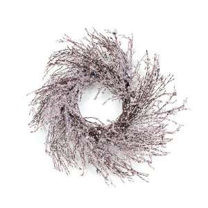  Melrose Iced Twig Wreath, 22 Inch