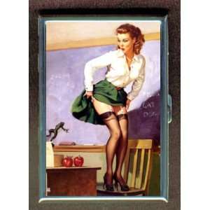 KL SEXY TEACHER RETRO PIN UP FROG ID CREDIT CARD WALLET CIGARETTE CASE 