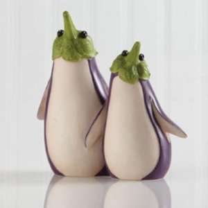  Eggplant Penguins Figurine by Home Grown