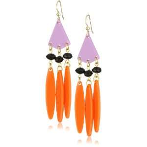Bellissima Jewelry Color Block Lavender with Orange in Tribal Spike 