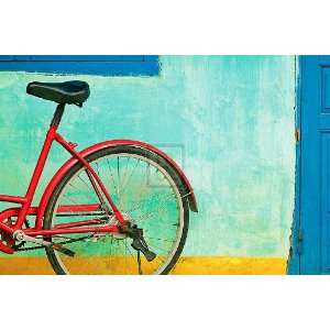  Skip Nall   The Red Bicycle Giclee Canvas