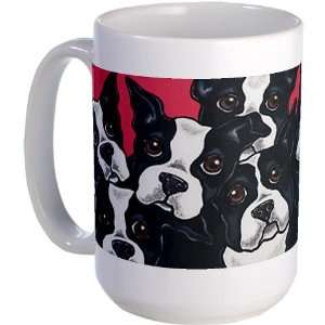  Boston Bouquet Pets Large Mug by  Everything 