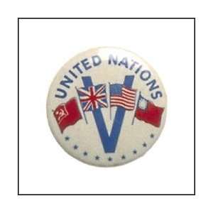  Vintage United Nations UN Pin Back Button 1940 Everything 
