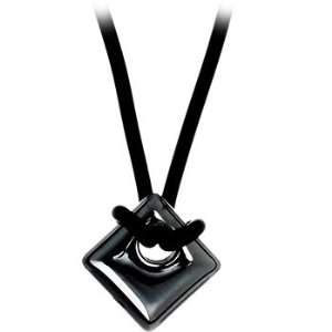  Handcrafted Mens Black Rubber Hematite Necklace Jewelry
