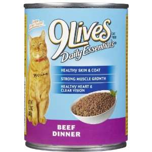  9Lives Beef Dinner   24x12.3 oz