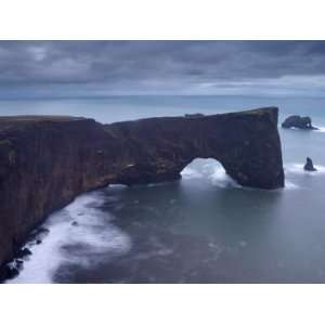  Natural Arch, Southernmost Point in Iceland, at Dusk, Near Vik 