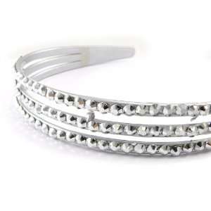  Headband Cristal silver plated grey. Jewelry