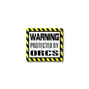  Warning Protected by ORCS   Window Bumper Laptop Sticker 
