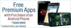 Free Premium Apps with Purchase of Android Phone
