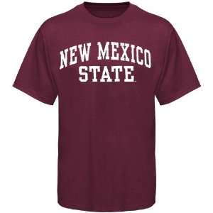  NCAA New Mexico State Aggies Crimson Arched T shirt 