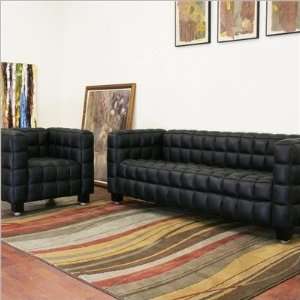  Wholesale Interiors 0717 Chair Black Arriga Leather Modern 