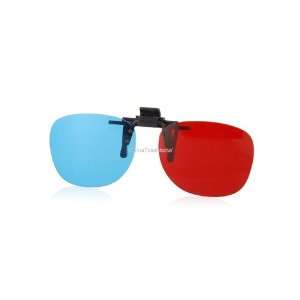  Clip On 3D Movie Lens Blue and Red 