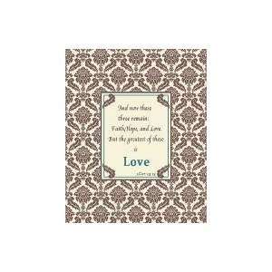  The Greatest is Love 1 Corinthians 1313 Cocoa Tapestry 