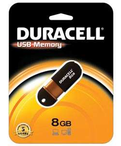  Duracell 8 GB USB 2.0 Flash Drive Capless DU ZP 08G CA N3 