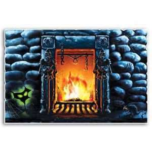  Scary Fireplace Small Wall Decal