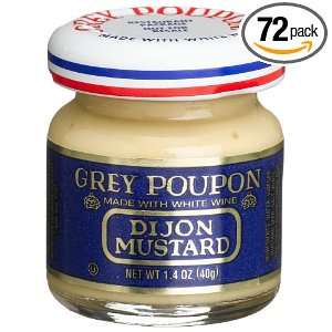 Grey Poupon Dijon Mustard, 1.4 Ounce Glass Jars (Pack of 72)