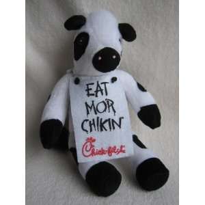  8 1/2 Chick Fil A Plush Cow Toy with placard Eat Mor 