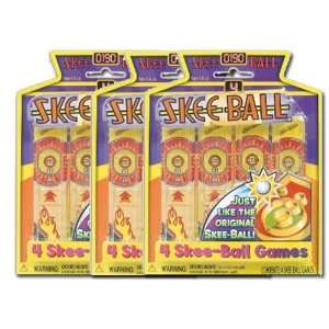  SKEE BALL 4 PC. Mini Games Pkg/3 Toys & Games