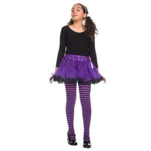  Girls Purple and Black Striped Tights Baby