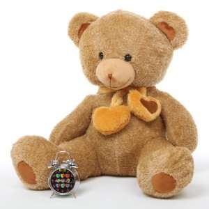    Cupid Hugs Big Cute Amber Heart Teddy Bear 36in Toys & Games