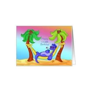    Dinosaur at the Beach 112th Birthday Card Card Toys & Games