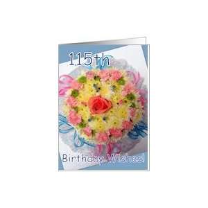  115th Birthday   Floral Cake Card Toys & Games