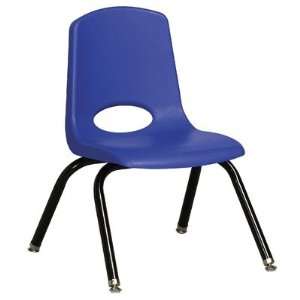ECR4Kids ELR 1193 12 School Stack Chair with Black Legs Color Green 