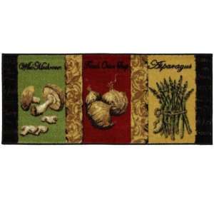  French Veges Light Multi 20 Inch by 45 Inch Accent Rug 