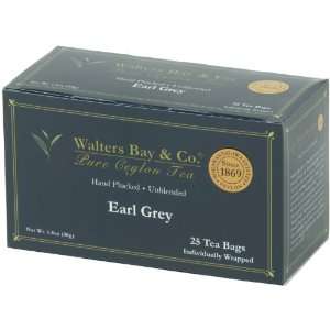 Walters Bay & Company Earl Grey Gold Tag Tea Bags in a Laminated 