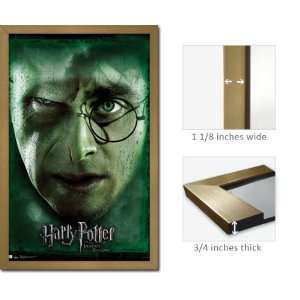   Gold Framed Deathly Hallows 2 Souls Poster Wizard 1337