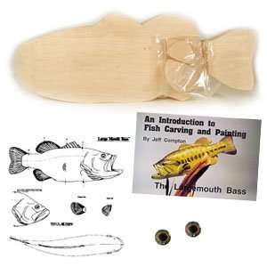  Woodcarving   LARGE MOUTH BASS TUP KIT