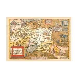  Map of Russia 12x18 Giclee on canvas