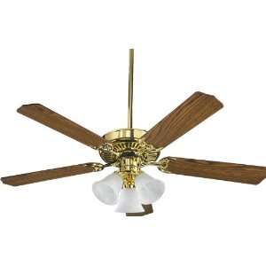   Polished Brass Ceiling Fan with Light Kit 77525 1602