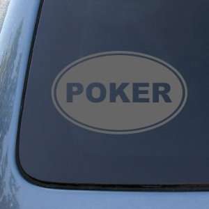  POKER EURO OVAL   Cards Gambling   Vinyl Car Decal Sticker 