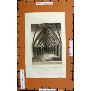 1813 Remains Cloisters Bartholomews Great Priory Print 