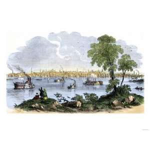   from the Mississippi River, 1850s Giclee Poster Print