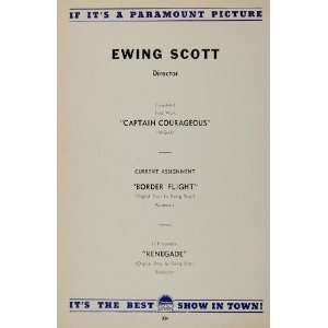  1936 Ad Ewing Scott Director Paramount Pictures Films 