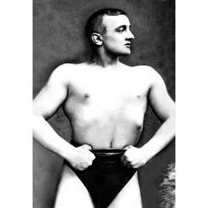  Vintage Art Bodybuilder with Thumbs Tucked in Belt   03986 