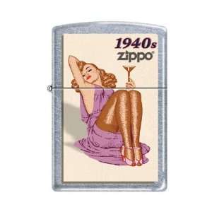  Zippo 1940s Pin up Girl Street Chrome Lighter, 7742 