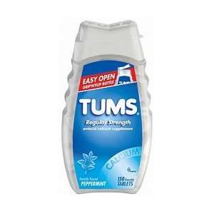 Tums Regular Strength Antacid Tablets Peppermint 150 