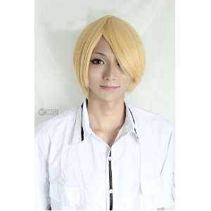  ONE Piece Sanji Costume Short Yellow Party Cosplay Wig 