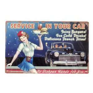   Tin   Service In Your Car   Drive In Ad OW27472