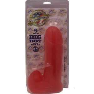  LIFEFORMS BIG BOY WITH BALLS 9 INCH RED JELLY Health 