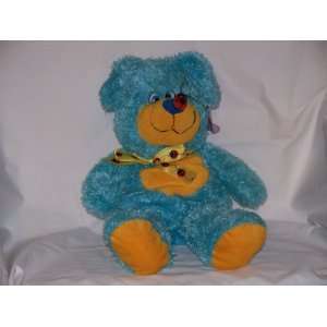 Stuffed Animal   Blue Bear with Lady Bug 