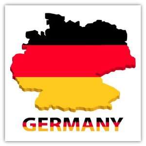 Germany Deutschland German map flag car bumper sticker decal 5 X 5