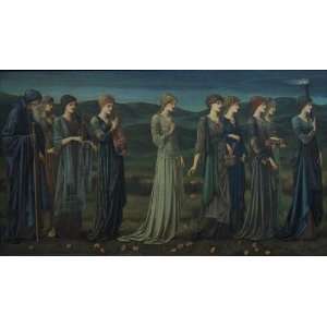  FRAMED oil paintings   Edward Coley Burne Jones   24 x 14 