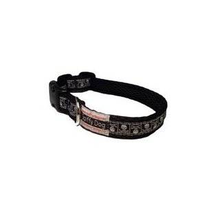 Quick Dry Comfortable Air Dog Collar(Black Skulls)(Large) by Spiffy 